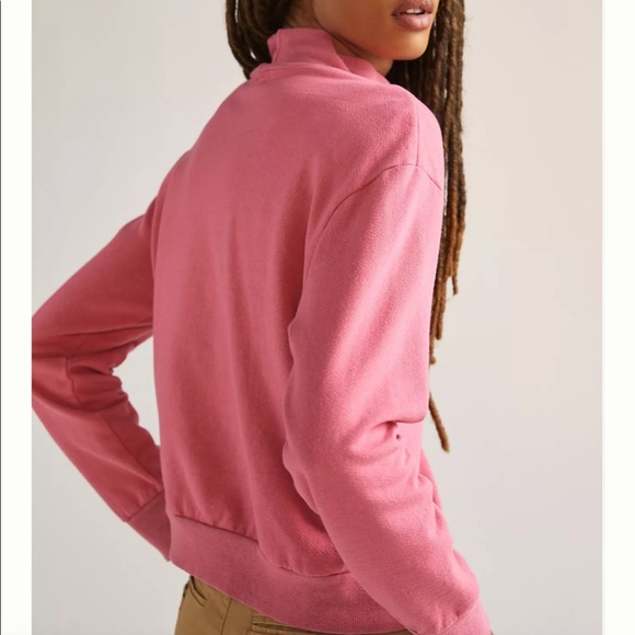 Anthropologie Cut-Out Funnel Neck Sweatshirt - Picture 2 of 7